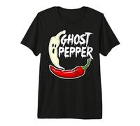 Ghost Pepper Funny Spicy Hot Halloween Ghost Pepper T-Shirt Haut de Gamme
