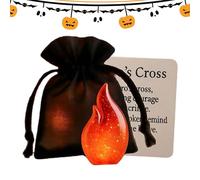 Ghost Pocket Hugs - Cartes de poche d'Halloween | Carte souvenir réconfortante en forme de feu fantôme | Souvenir inspirant portable pour étudiants, adolescents, adultes, vacances, vœux de remise de