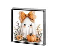 Ghost portant un grand nœud d'Halloween unisexe broche et épingles carré léger pour vêtements châle chapeau