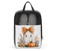 Ghost portant un grand sac à chaussures mignon pour Halloween, voyage, usage quotidien, sac de rangement anti-poussière pour chaussures de golf
