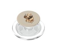 Ghost Pug Laptop Coffee Anti-Social Introverti Funny Art PopSockets PopGrip pour MagSafe