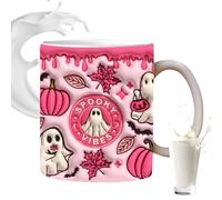 Ghost-Pumpkin effrayant Décoration Kür-Bis Coffee Cup | Tasse de café en céramique d'Halloween | Tasse de café d'Halloween | Tasse pour soupe de jus de bière d'eau whisky