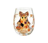 Ghost Pumpkin Glass - Stemless 400ml Halloween Cup, Aesthetic Drinkware