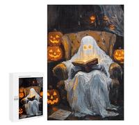 Ghost Reading Book Halloween-1 Puzzle 1000 Pièces Educa Jouet en Bois Cadeau Unique Décoration Intérieure Jeu Éducatif Challenge Toy Adultes Et Enfants À Partir De 14 Ans 1000 PCS
