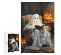 Ghost Reading Book Halloween Puzzle 1000 Pièces Educa Jouet en Bois Cadeau Unique Décoration Intérieure Jeu Éducatif Challenge Toy Adultes Et Enfants À Partir De 14 Ans 1000 PCS