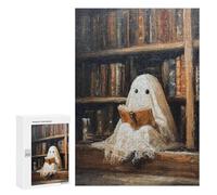 Ghost Reading Book in Library-1 Puzzle 1000 Pièces Educa Jouet en Bois Cadeau Unique Décoration Intérieure Jeu Éducatif Challenge Toy Adultes Et Enfants À Partir De 14 Ans 300 PCS