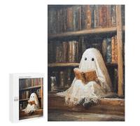 Ghost Reading Book in Library-1 Puzzle 1000 Pièces Educa Jouet en Bois Cadeau Unique Décoration Intérieure Jeu Éducatif Challenge Toy Adultes Et Enfants À Partir De 14 Ans 1000 PCS