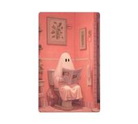 Ghost Reading in The Pink Bathroom Single Toggle Blank Wall Plate Light Switch Cover Decorative 1 Gang for Kitchen Room Bathroom Size 11.4x7cm