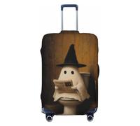 Ghost Reading Journal en bois rustique pour salle de bain Housse de bagage de voyage élastique anti-poussière et résistante aux rayures pour valise de 55,9 à 61 cm