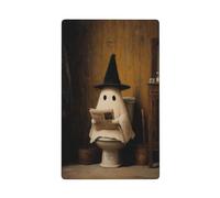 Ghost Reading Journal en bois rustique pour salle de bain Plaque murale vierge Plaque murale décorative 1 gang pour cuisine salle de bain Taille 11,4 x 7 cm