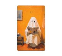 Ghost Reading Journal Salle de bain Simple Bascule Plaque murale vierge Couvercle d'interrupteur décoratif 1 gang pour cuisine salle de bain Taille 11,4 x 7 cm