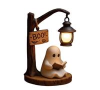 Ghost Reading Lantern - 3D Resin Reading Corner Light, Aesthetic Decorative Night Lamp For Book Lovers | Indoor Accent Lantern For Living Room, Bedroom, Study, Halloween Decor, Kids & Adults Home
