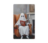 Ghost Reading The Book Plaque murale vierge pour interrupteur décoratif 1 gang pour cuisine, salle de bain, taille 11,4 x 7 cm