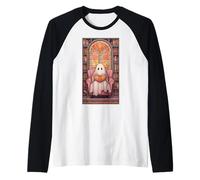 Ghost Reading The Evening Reader Book Lover Mosaic Manche Raglan