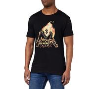 Marvel Ghost Rider « Fire Poster » T-Shirt Homme MEMARCOTS254, Noir, Taille S