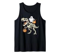 Ghost Riding Squelette T-Rex Drôle Halloween Dinosaure Débardeur