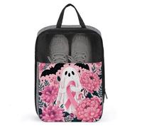 Ghost Sac à chaussures en ruban pour la lutte contre le cancer du sein Rose Pour voyage usage quotidien Anti-poussière Pochette à chaussures de golf