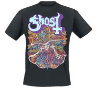 Ghost Satanic Panic Homme T-Shirt Manches Courtes Noir M 100% Coton Regular/Coupe Standard