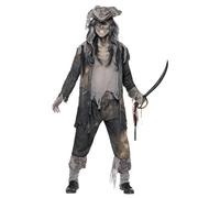 Smiffy's Déguisement homme Pirate fantôme zombie Gris Taille L