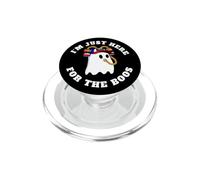 Ghost Sipping Beer Hat I'm Just Here for The Boos PopSockets PopGrip pour MagSafe