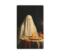 Ghost Sits at The Table Plaque murale simple vierge pour interrupteur décoratif 1 gang pour cuisine, salle de bain, taille 11,4 x 7 cm