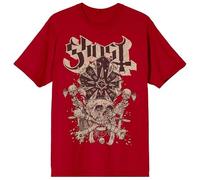 Ghost Skull n Blones Papa Homme T-Shirt Manches Courtes Rouge XL 100% Coton Regular/Coupe Standard