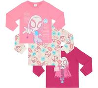 Ghost Spider - Spiderman - Lot de 3 T-Shirts à Manches Longues 100% Coton Peigné - 5-6 Ans: 116cm