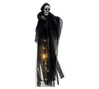 Ghost Squelette Halloween - Crâne éclairé pour maison sorcière Horreur Accroché Arbre Porche Jardin Fêtes Atmosphère