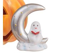 Ghost Statue Halloween Decor - Resin Moon Figurine, Funny Festival Sculptur