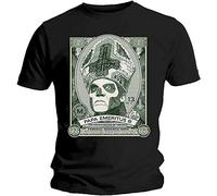 Ghost - T-Shirt # S Black Unisex # Papa Cash [Import]
