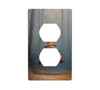 Ghost tenant une citrouille sur la balançoire couvercle de prise de courant décoratif 1 gang plaque murale pour cuisine salle de bain taille 7 x 11,4 cm