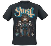 Ghost Throne Unisexe T-Shirt Manches Courtes Noir 100% Coton Regular/Coupe Standard