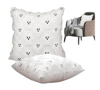 Ghost Throw Pillow Covers, Holiday Pillow Cases, Soft Fabric, Fall Season Decor, Easy to Use Set of 2 for Sofa, Living Room, Bedroom, Work, Halloween Party, 18x18x0.8 inches