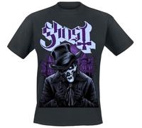 Ghost Top Hat V Homme T-Shirt Manches Courtes Noir XL 100% Coton Regular/Coupe Standard