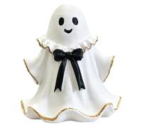 Ghost Vase, Funny Smiling Resin Design With Bow, Festive Haloween Table De | Flower Vase Halloween Ghost Decor for Home Bedroom Livig Room Desk Shelf Office Farmhouse Fall Party Holiday