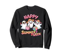 Ghost Watermelon Ice Cream Happy Summerween Halloween Spooky Sweatshirt
