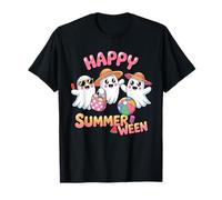 Ghost Watermelon Ice Cream Happy Summerween Halloween Spooky T-Shirt