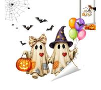 Ghost Window Stickers Reusable Spooky Ghost Pumpkin washable multi