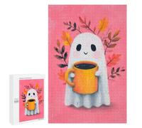 Ghost with Coffee Cup Puzzle 1000 Pièces Educa Jouet en Bois Cadeau Unique Décoration Intérieure Jeu Éducatif Challenge Toy Adultes Et Enfants À Partir De 14 Ans 1000 PCS