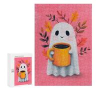 Ghost with Coffee Cup Puzzle 300 Pièces Educa Jouet en Bois Cadeau Unique Décoration Intérieure Jeu Éducatif Challenge Toy Adultes Et Enfants À Partir De 14 Ans 300 PCS