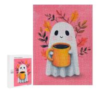 Ghost with Coffee Cup Puzzle 500 Pièces Educa Jouet en Bois Cadeau Unique Décoration Intérieure Jeu Éducatif Challenge Toy Adultes Et Enfants À Partir De 14 Ans 500 PCS