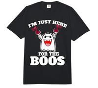 Ghost with Wine Je suis Juste là pour Les huées Comfort Colors Adult Heavyweight T-Shirt