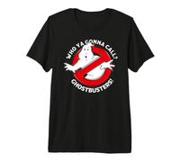 Ghostbusters Classic Ghost Movie Logo and Title Vintage T-Shirt Haut de Gamme
