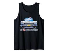 Ghostbusters Ecto 1 Voiture Vue de Face 1984 Titre Texte Vibrant Débardeur