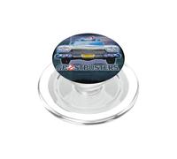 Ghostbusters Ecto 1 Voiture Vue de Face 1984 Titre Texte Vibrant PopSockets PopGrip pour MagSafe