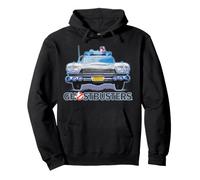Ghostbusters Ecto 1 Voiture Vue de Face 1984 Titre Texte Vibrant Sweat à Capuche