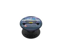 Ghostbusters Ecto 1 Vue de Face de Voiture 1984 Titre Vibrant Texte PopSockets PopGrip Adhésif