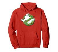 Ghostbusters Fantôme de Noël Sweat à Capuche, Unisexe pour Adultes, Rouge, M
