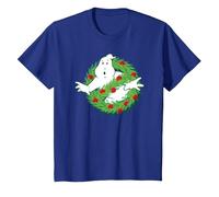 Ghostbusters Fantôme de Noël T-Shirt, Enfant, Bleu Royal, 8 Ans