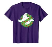 Ghostbusters Fantôme de Noël T-Shirt, Enfant, Violet, 8 Ans